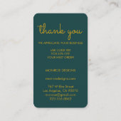 Zon & Bloeiende Wijnstokken Elegante Boho BEDANKT Visitekaartje (Achterkant)