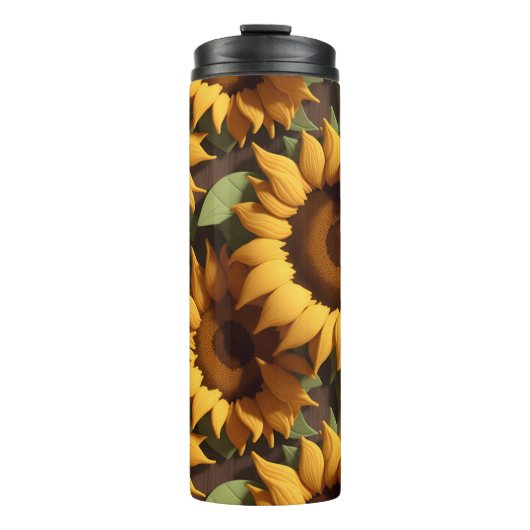 Zon Bloem Zomer Vibe Thermosbeker (Voorkant)
