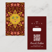 Zon & Bloemen Prijs Maat QR Code CUSTOM Hang Label (Voorkant / Achterkant)