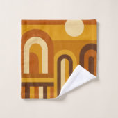 Zon & Bogen Mid Century Modern Geometrisch Ontwerp Bad Handdoek (Wasdoekje)
