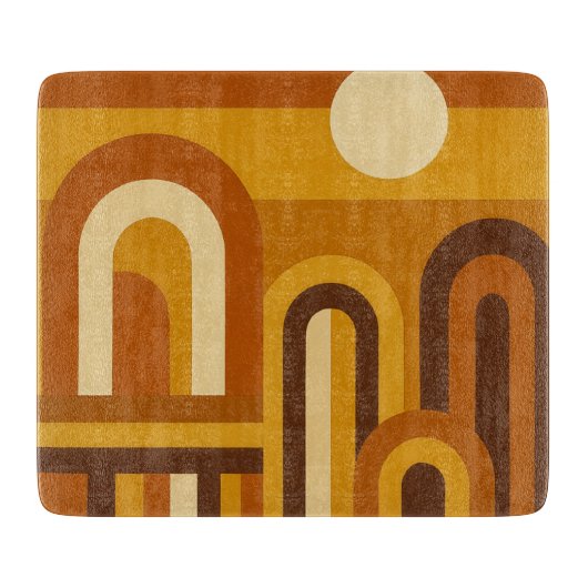 Zon & Bogen Mid Century Modern Geometrisch Ontwerp Snijplank (Voorkant)