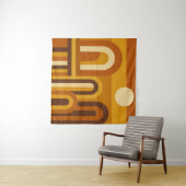 Zon & Bogen Mid Century Modern Geometrisch Ontwerp Wandkleed (In Situ (horizontaal))