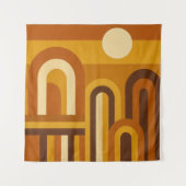 Zon & Bogen Mid Century Modern Geometrisch Ontwerp Wandkleed (Voorkant)