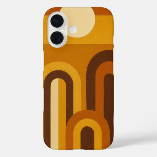 Zon & Bogen Midden Eeuw Modern Geometrisch Ontwerp iPhone 16 Hoesje
