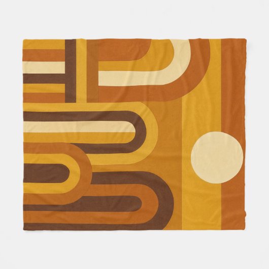 Zon & Bogen Midden Eeuw Modern Geometrisch Ontwerp Fleece Deken (Voorkant (Horizontaal))
