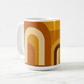 Zon & Bogen Midden Eeuw Modern Geometrisch Ontwerp Koffiemok (Voorkant links)