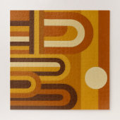 Zon & Bogen Midden Eeuw Modern Geometrisch Ontwerp Legpuzzel (Horizontaal)