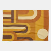 Zon & Bogen Midden Eeuw Modern Geometrisch Ontwerp Theedoek (Horizontaal)