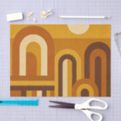 Zon & Bogen Midden Eeuw Modern Geometrisch Ontwerp Tissuepapier (Craft)