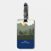 Zon boven de bergen Topjes Bagagelabel (Achterkant verticaal)
