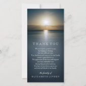 Zon boven de oceaan | Sympathie Hartelijk dank Bedankkaart (Voorkant)