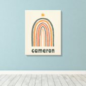 Zon boven een regenboog canvas afdruk (Insitu (Houten vloer))