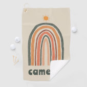 Zon boven een regenboog golfhanddoek (Insitu)