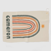 Zon boven een regenboog golfhanddoek (Horizontaal)