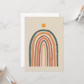 Zon boven een regenboog kaart (Voorkant / Achterkant in situ)