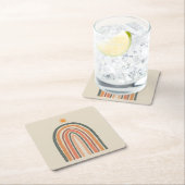 Zon boven een regenboog kartonnen onderzetters (Insitu)