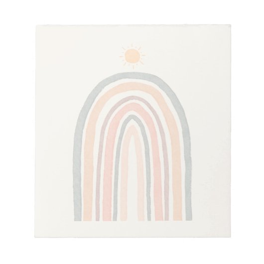 Zon boven een regenboog notitieblok (Voorkant)