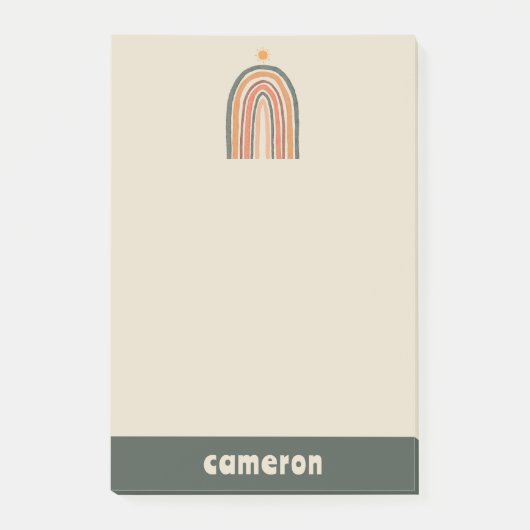 Zon boven een regenboog post-it® notes (Voorkant)