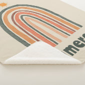 Zon boven een regenboog sherpa deken (3/4)