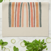 Zon boven een regenboog theedoek (Gevouwen)