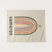 Zon boven een regenboog wandkleed (Voorkant (horizontaal))