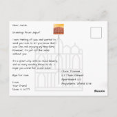 Zon boven Hawa Mahal in Jaipur India Briefkaart (Achterkant)