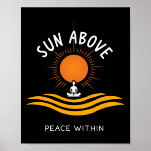 Zon Boven Innerlijke Vrede Yoga Rust _1 Poster