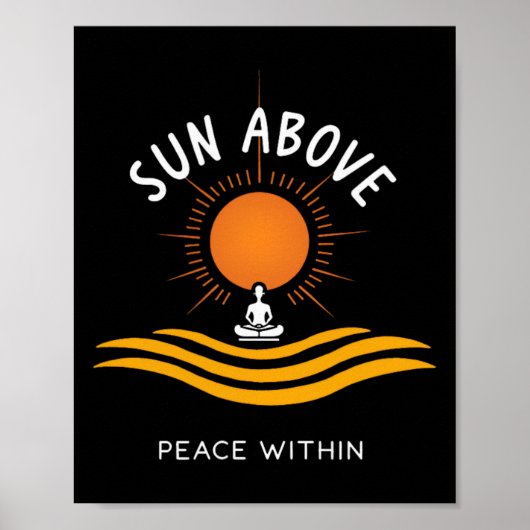 Zon Boven Innerlijke Vrede Yoga Rust _1 Poster (Voorkant)
