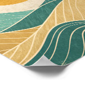 Zon boven Rolling Hills & Waves Poster (Hoek)