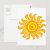 Zon Briefkaart (Voorkant / Achterkant)