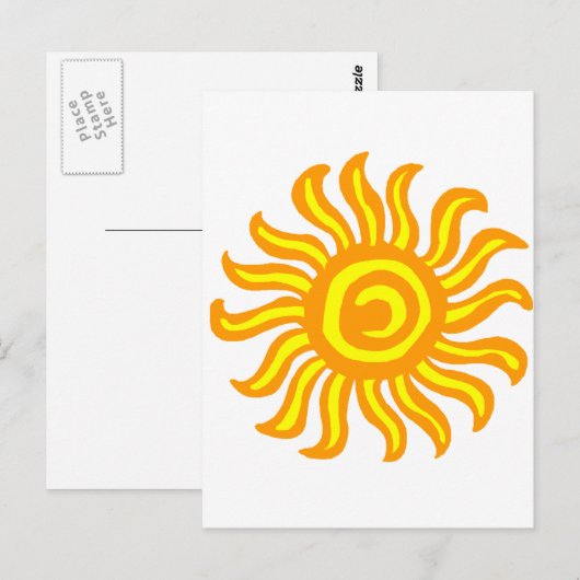 Zon Briefkaart (Voorkant / Achterkant)