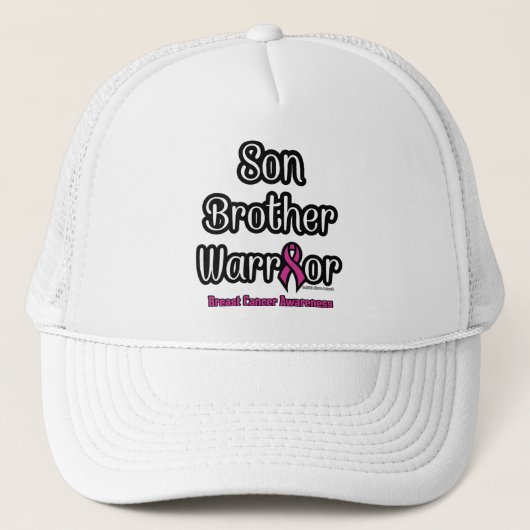Zon Broeder Krijger...Borstkanker Trucker Pet (Voorkant)