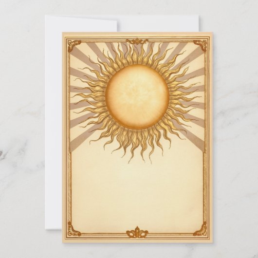  zon bruiloft uitnodiging in warme tinten (Achterkant)