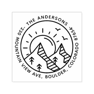 Zon, de Bomen van de Pijn, & het Ronde Adres van d Zelfinktende Stempel