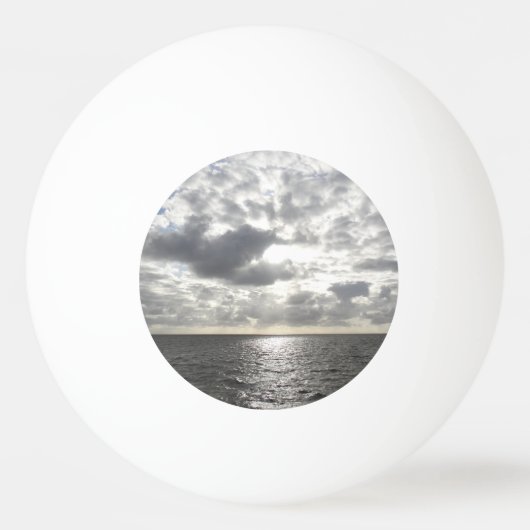 Zon die door wolken schijnt pingpongbal (Voorkant)