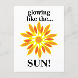 Zon die gloeit als de zon briefkaart