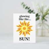 Zon die gloeit als de zon briefkaart (Staand voorkant)