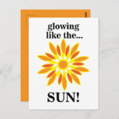Zon die gloeit als de zon briefkaart (Voorkant / Achterkant)