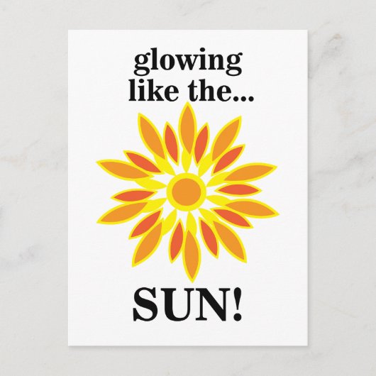 Zon die gloeit als de zon briefkaart (Voorkant)