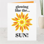 Zon die gloeit als de zon kaart (Voorkant)