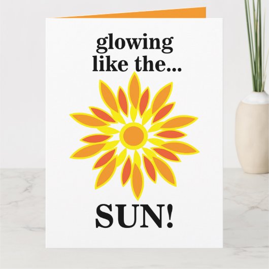 Zon die gloeit als de zon kaart (Voorkant)