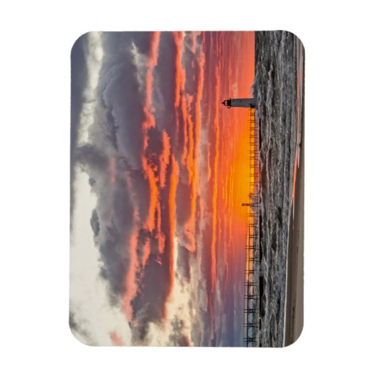 Zon die onder de horizon zinkt magneet (Verticaal)