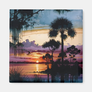 Zon die over de badje gaat magneet