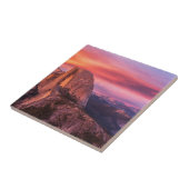 Zon die over een Raktig Landschap plaatst Tegeltje (Zijkant)