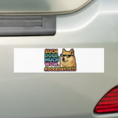 Zo'n Doge Much Wow Bumpersticker-Funny Doge Meme Bumpersticker (Op auto)