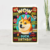 Zo'n Doge verjaardag, zo leuk, veel taart! Kaart (Voorkant)