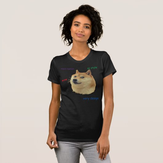 Zo'n Doge.  Wow T-shirt (Voorkant volledig)