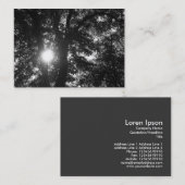 Zon door bomen B&W Visitekaartje (Voorkant / Achterkant)