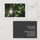 Zon door bomen visitekaartje (Voorkant / Achterkant)
