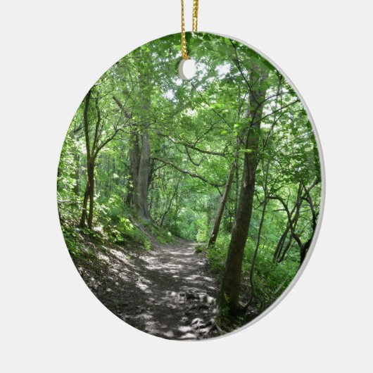 Zon door de bomen keramisch ornament (Links)